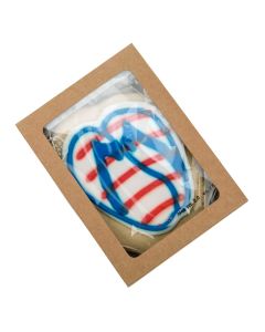 WKRG313 Kraft Window Boxes with glued in PET Sheet – 4” x 5 7/16” x 13/16”