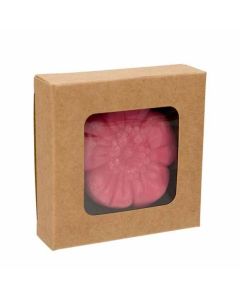 WKRG319 Kraft Window Box with glued in PET Sheet - 2 3/4" x 2 11/16" x 13/16"