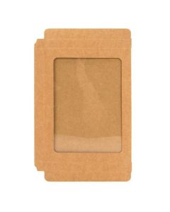 WKRG6 Kraft Window Box with glued-in PET Sheet - 4 1/2" x 5 7/8" x 1/2"
