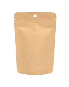 ZBGEK2 Kraft Eco Stand Up Zip Pouch - 4" X 2 3/8" X 6"