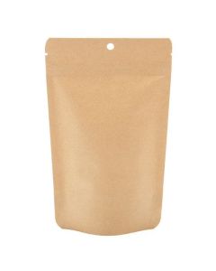 ZBGEK3  Kraft Eco Stand Up Zip Pouch - 5 1/8" x 3 1/8" x 8 1/8"