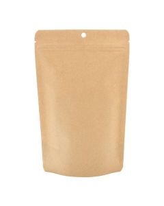 ZBGEK7  Kraft Eco Stand Up Zip Pouch - 5 7/8" X 3 1/2" X 9 1/8"