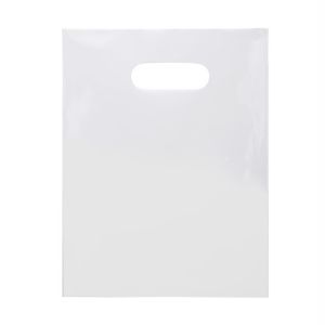 H912WT1 White Die Cut Handle Shopping Bags - 9