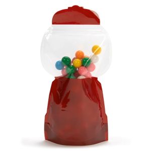 SP7GBZ Gumball Shaped Stand Up Zipper Pouch - 5 1/8