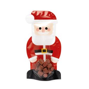 SP7SA Santa Shaped Stand Up Zipper Pouch - 6