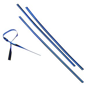 TT6MB Blue Metallic Plastic Twist Tie - 6