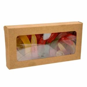 WKRG315 Kraft Window Box with glued in PET Sheet - 2 3/4