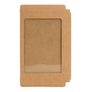 WKRG1 Kraft Window Box with glued in PET Sheet - 5 3/8