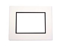 MD20033 16" x 20" Import Decorative Double Mat Ivory with  Black reveal 10 5/8" x 13 5/8" Opening