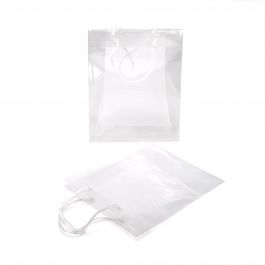 G66ZZ1 Small Gift Bag Clear Glossy - 6 5/16 x 3 x 6 5/16