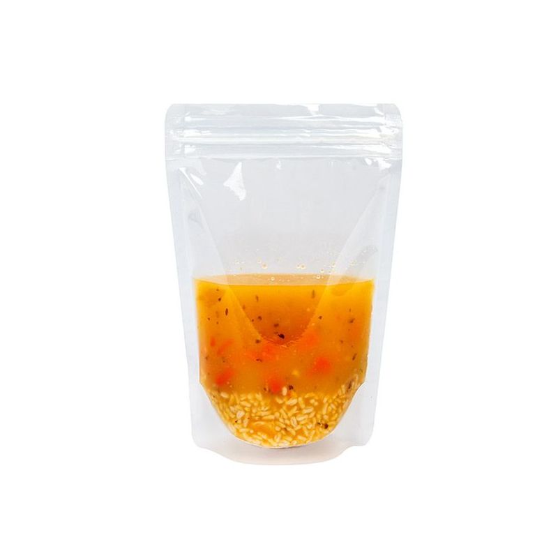ZBGL7 Clear Liquid and Freezer Safe Stand Up Zipper Pouch - 5 7/8