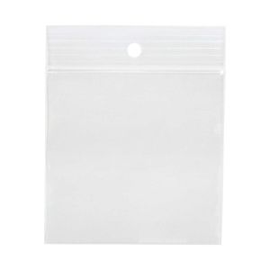 2PR33 2 Mil Polyethylene Zipper Bag – 3” x 3” (Round Hang Hole)