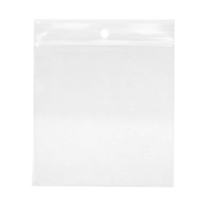 2PR44 2 Mil Polyethylene Zipper Bag – 4” x 4” (Round Hang Hole)