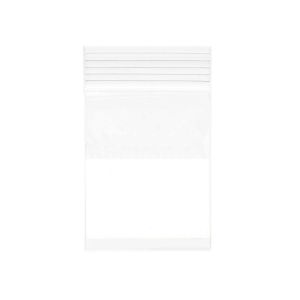 2WE1H2 2 Mil Polyethylene Zipper Bag – 1 ½” x 2” (White Block)