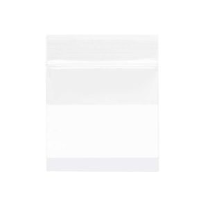 2WE22 2 Mil Polyethylene Zipper Bag – 2” x 2” (White Block)