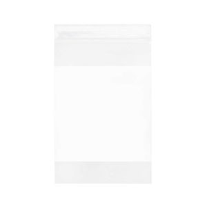 2WE46 2 Mil Polyethylene Zipper Bag – 4” x 6” (White Block)