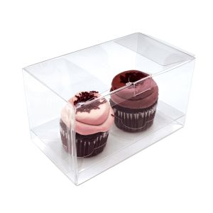 CBS174 Cupcake Box for Two Cupcakes – 7” x 4” x 4”