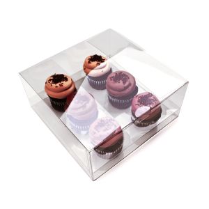 CBS175 Cupcake Box for Six Cupcakes – 9” x 9” x 4”