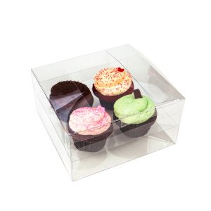 CBS177 Cupcake Box for Four Cupcakes – 7 ½” x 7” x 4”