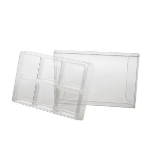 CNDY274 Crystal Clear Artisan Candy Box Set (Holds 6) – 2 ¾” x 4 1/16”  x 13/16”