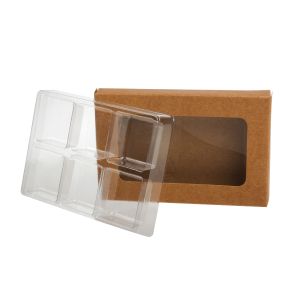 CNDY275 Kraft Artisan Candy Box Set (Holds 6) – 2 ¾” x 4 1/16” x 13/16”