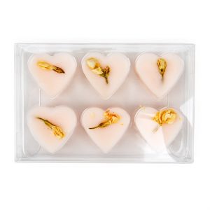 CNDYH274 Heart-shaped Clear Artisan Candy Box Set (Holds 6) – 2 3/4