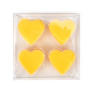 CNDYH276 Heart-shaped Clear Artisan Candy Box Set (Holds 4) – 2 3/4