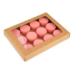 CNDYR271 Round-shaped Kraft Artisan Candy Box Set (Holds 12) – 4