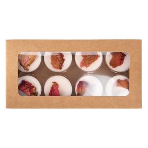 CNDYR273 Round-shaped Kraft Artisan Candy Box Set (Holds 8) – 2 3/4