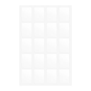 CS3 Clear Rectangle Seals – 7/8” x 1 ¼” – 20 per Sheet