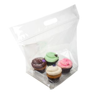 CZHB2 Zip Handle Cupcake Bag with insert for 4 standard cupcakes - 14 1/2