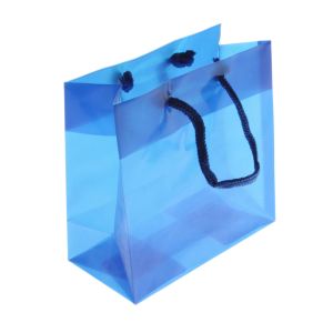 G66BL1 Small Gift Bag Blue Glossy - 6 5/16