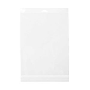HB1215S Crystal Clear Hanging Bags Flap Seal –12 ¼” x 15 ¼”
