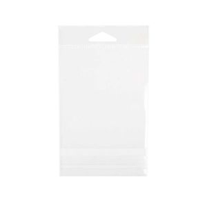 HB34 Crystal Clear Hanging Bags Flap Seal – 3” x 4”