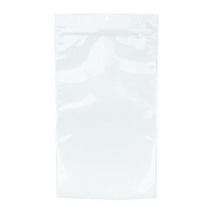 HZB8CW Zip Top Hanging Bag - Clear Front/White Back - 7