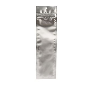 HZBB1MS Silver Zip Top Hanging  Bag – 2 ½” x 9”