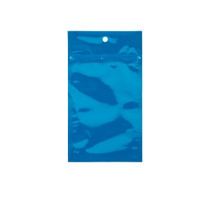 HZBB3MBL Blue Zip Top Hanging  Bag – 3” x 4 1/2”
