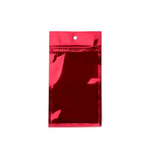 HZBB3MR Red Zip Top Hanging  Bag – 3” x 4 1/2”