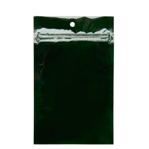 HZBB4HG Hunter Green Zip Top Hanging  Bag – 3 5/8” x 5”