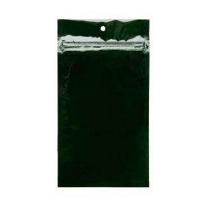 HZBB5HG Hunter Green Zip Top Hanging  Bag – 4” x 6 ½”