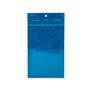 HZBB5MBL Blue Zip Top Hanging  Bag – 4” x 6 ½”