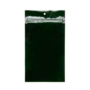 HZBB6HG Hunter Green Zip Top Hanging  Bag – 5” x 8 3/16”