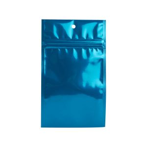 HZBB6MBL Blue Zip Top Hanging  Bag – 5” x 8 3/16”