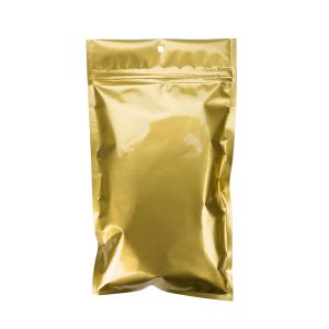HZBB6MG Gold Zip Top Hanging  Bag – 5” x 8 3/16”