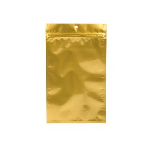 HZBB7MG Gold Zip Top Hanging  Bag – 6” x 9 ¼”