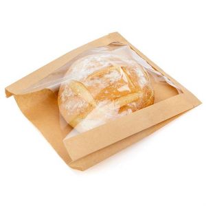 KBB4 Kraft Bread Bag with Window - 9