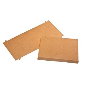 KR1 Clear-Top Card Boxes Kraft -   5 3/8