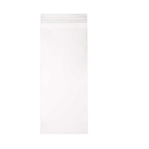LB49 Laminated Crystal Clear Flap Seal Bags -  4 5/16” x 9 ¾”