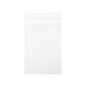 LB75 Laminated Crystal Clear Flap Seal Bags -  5 7/16