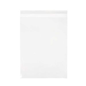 LB9 Laminated Crystal Clear Flap Seal Bags -  9 7/16